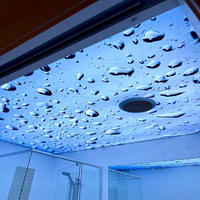 Plafonnier LED en tissu plastique film de décoration intérieure pour plafond film PVC effet 3D personnalisé imprimé UV pour plafond tendu