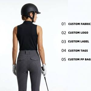 Pantalon d'équitation ARLAN pour femme, coupe intégrale, silicone antidérapant, deux poches latérales, taille haute, personnalisable - Product Image 2