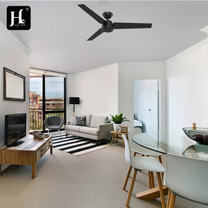 Gesheng Retro Indoor 52-Inch Black High-Speed DC <b>Ceiling</b> Fan with 5 Metal Blades, Ventilation Function and <b>Remote</b> <b>Control</b> - Product Image 3