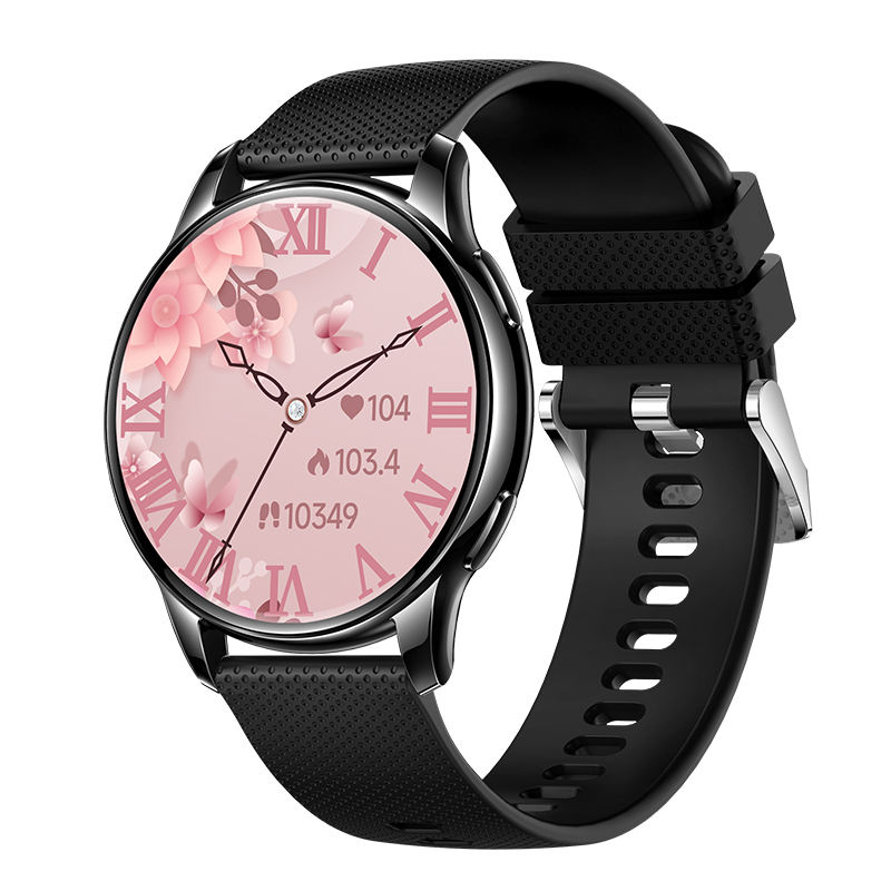 Black- silicone strap