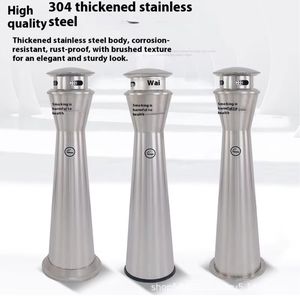 صندوق غبار مربع قائم من الفولاذ المقاوم للصدأ بتصميم مقاوم للصدأ بدون غطاء للاستخدام في المكاتب والأماكن المغلقة - Product Image 3