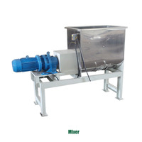 Mélangeur horizontal en acier inoxydable pour farine de maïs et poudres sèches, mélangeur à vis à ruban double usage sec et humide