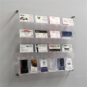 Wall Mounted Custom Clear Acrylic Business Card Display <b>Stand</b> Holder with Customized Color & Logo Customized Size for Office - Product Image 2