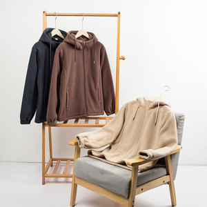 Veste d'équitation en polaire polaire chaude pour femmes, veste d'hiver pour femmes, manches longues, poche zippée, vestes d'équitation avec capuche - Product Image 2