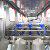Ligne de production automatique de remplissage et d'emballage d'eau potable en bouteilles de 20 litres (5 gallons) 450BPH