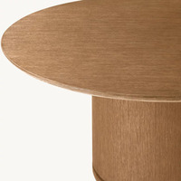 Ensemble de table à manger ronde moderne pour 6 personnes, table de cuisine en bois avec un design élégant, table à manger de luxe