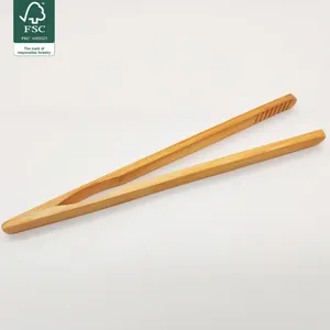 Utensilios de cocina, pinzas de bambú para comida