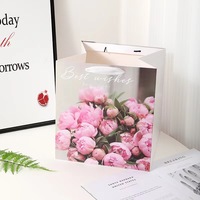 Sac cadeau floral tendance en gros, sac pour bouquet de la Saint-Valentin, sac portable pour pot de plantes succulentes et pochette d'emballage pour cadeaux de fête