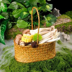 Mountain-style handmade rattan <b>basket</b>, similar to the "Three Steps Out of the Mountain" style. - Product Image 2