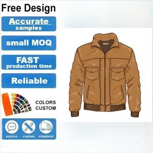 Giacca Lunga Primaverile Personalizzata Streetwear Vintage Strappata Lavaggio Acido Oversize con Zip in Corduroy Pesante Stile Workwear da Uomo Servizio OEM - Product Image 5