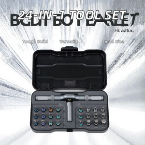 Juego de Destornilladores y Llaves Dinamométricas Multiusos de Aleación 24 en 1 RS1, Llave de Trinquete de Acero, Imán para Bricolaje, <span class=keywords><strong>Obeng</strong></span> Multifuncional para Uso Diario, OEM - Product Image 6