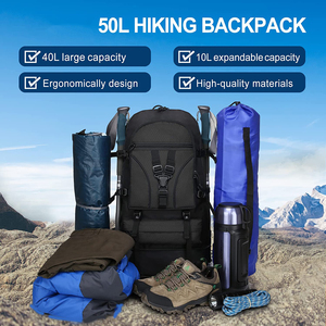 Outdoor Hiking <b>Backpack</b> <b>40L</b>+10L Expandable Travel <b>Backpack</b> Flight Approved Camping Travel <b>Backpack</b> for Men and Women - Product Image 5