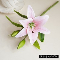 Feuchtigkeitsspendende, Realistische, Hochwertige, Moderne Seiden-Mini-Lilien-Bouquets, Künstliche Blumen zur Dekoration von Wohnzimmer und Hochzeit