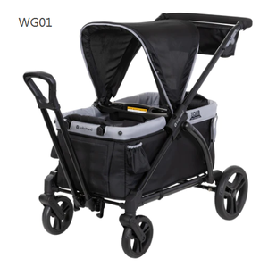 รถเข็นเด็กแบบพับได้ 2 ที่นั่ง โครงอะลูมิเนียม สำหรับตั้งแคมป์กลางแจ้ง - Product Image 2