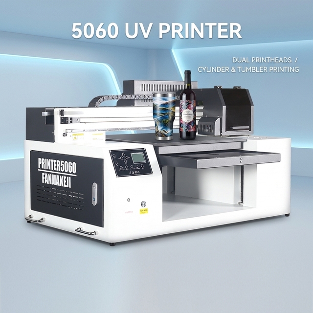 Automatic Maintenance 5060 UV Printer 2 Heads for Multi-material Printing Machine