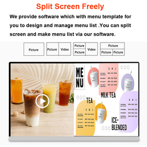 21.5 inch trong nhà quán cà phê <span class=keywords><strong>KFC</strong></span> Android LCD <span class=keywords><strong>menu</strong></span> điện tử màn hình hiển thị cho nhà hàng trà sữa cửa hàng bán lẻ tàu điện ngầm kỹ thuật số biển - Product Image 5