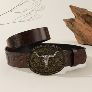 Retro Western Cowboy grande placa fivela cinto moda liga Material fábrica das mulheres vendas diretas cinto - Product Image 4