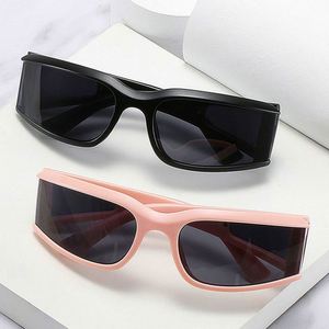 Custom Logo Unique Vintage White Curved Shield <b>Sunglasses</b> for Women Small <b>Square</b> Sport <b>Sunglasses</b> - Product Image 3
