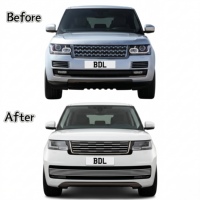Kit carrosserie de mise à niveau avec calandre et pare-chocs avant DRL pour Range Rover L405 2013-2017 au style SV 2023, installation simple sans découpe