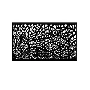 Bespoken Modern Design Decorative Laser cut Powder Coated Metal Screen Fence