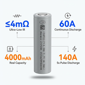 <span class=keywords><strong>แบ</strong></span><span class=keywords><strong>ต</strong></span>เตอรี่ Ampace JP40 21700 4000mAh 60A คุณภาพสูง รองรับการใช้งานร่วมกับ Samsung 40T สำหรับชุดไฟฉายกำลังสูง - Product Image 2