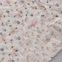 Tissu en dentelle à motif de lettres en losange coloré 100% coton pour robe