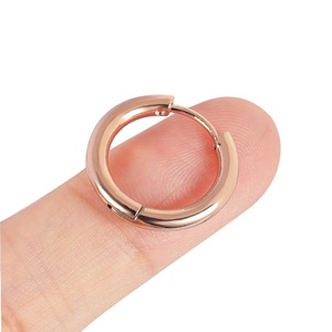 Aros de Acero Inoxidable 316L, Hipoalergénicos, Resistentes al Agua y al Deslustre, Chapados en Oro, 4 Colores, Unisex, para Regalo - Product Image 6