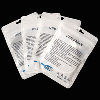 Sac d'emballage avec câble USB avec logo imprimé personnalisé Sacs zip-lock en plastique avec chargeur imprimé