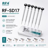 Kit d'outils de réparation électronique RF4 avec jeu de tournevis 6 en 1, boîte de rangement et plateau magnétique pour la réparation de téléphones, tablettes et ordinateurs portables