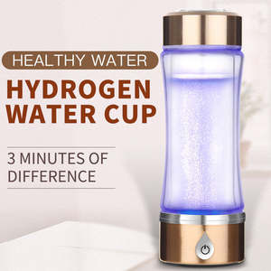 Bouteille d'eau alcaline ionisée à l'hydrogène YenvQee 3 Minute SOF 420 ml SPE/PEM portable en verre et acier inoxydable - Product Image 5