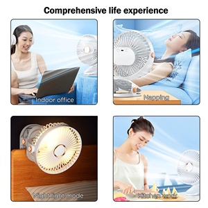 Ventilador de Mesa Mini USB Recargable al por Mayor, Ventilador Eléctrico Portátil con Clip para Colgar, Ventilador de Mesa de 1200 mAh para Hogar y Exteriores - Product Image 3