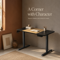 Bureau assis-debout électrique AOR, hauteur réglable, en MDF, pour bureau à domicile, poste de travail informatique, structure métallique durable, vente en gros usine