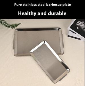Fábrica al por mayor coreano Rectangular oro servir platos de cena de acero inoxidable barbacoa <span class=keywords><strong>Sushi</strong></span> servir platos bandeja de aperitivos - Product Image 2