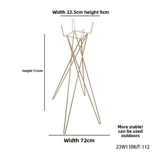 FUNMOOD Minimalistischer Eisen-Dreifuß-Blumenständer 16x50cm – Stabilere Hochzeitsdeko-Präsentationsständer für Veranstaltungsorte, Gangdekorationen und Tischmittelstücke - Product Image 2