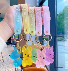3D Creative Cute <b>Dog</b> Shape Key Chain <b>Keyring</b> Pendant Transparent Clear Crystal <b>Dog</b> Keychain - Product Image 3