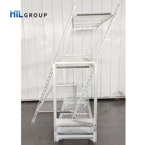 عربة هولتوفية ذات نوعية جيدة لتخزين النقل في سوق مزارع الدفيئة شبكة سلكية فولاذية قابلة للتحويل - Product Image 2