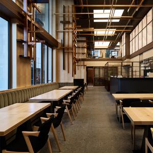 Cabine de madeira sólida personalizada assento móveis de restaurante japonês - Product Image 2