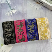 Pita Jacquard Etnis Minoritas Dai Pola Hewan Bahan Poliester Filamen Aksesoris Pakaian Sepatu Tas Lebar 68cm Webbing