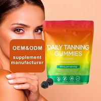 Gummies bronzantes quotidiennes HDK OEM/ODM 60mg Vitamine C pour l'apparence de la peau, supplément bronzant, personnalisation de marque privée