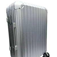 Valises de cabine de luxe entièrement en aluminium avec serrure, roulettes multidirectionnelles très populaires dans le monde entier, personnalisables ou production sur échantillon, unisexe
