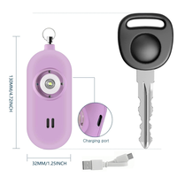 Lolifong Wholesale 130dB Portable Emergency Personal Security Alarm Products Self Defense Keychain for Women