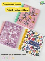 Carnet à spirales personnalisé avec impression florale, couverture rigide, intercalaires, format A4, pour étudiants, bureau, 80 feuilles