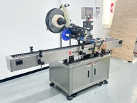 Machine d'étiquetage automatique Honemix pour flacons, ampoules, rouges à lèvres, mascara, machine d'étiquetage horizontale pour flacons ronds, machine d'étiquetage adhésive