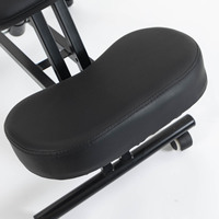 Chaise de bureau ergonomique à genouillères avec support en acier, dossier en maille respirante, genouillères en cuir PU, roulettes pivotantes, vente en gros