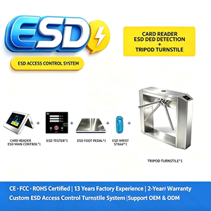 Portillon tournant antistatique ESD CE SUS304 <span class=keywords><strong>pour</strong></span> salle blanche, contrôle d'accès et test électrostatique corporel - Prix compétitif - Product Image 3