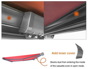 Auvent de voiture rétractable pliable de haute qualité 8200C, auvent <span class=keywords><strong>électrique</strong></span> à cassette complète, télécommande, auvent automatique - Product Image 3