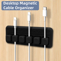 Organisateur de câbles de bureau, support magnétique auto-adhésif pour garder les câbles de charge de téléphone bien rangés