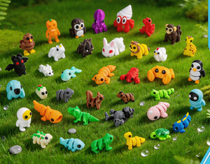 Figurine robot flexible imprimée en 3D : Pieuvre, Crabe ermite, Homard, Baleine, Dauphin, Tortue, Requin, Licorne, Dragon, Chauve-souris, Dinosaure - Product Image 4