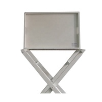 Plateau de service en bois rustique de style ferme Luckywind, plateau pliable pour télévision en bois blanc pour salon
