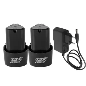 12V 1500mAh 충전식 리튬 배터리 앵글 그라인더 전기 드릴 전기 스크루 드라이버 예비 배터리 EU 플러그